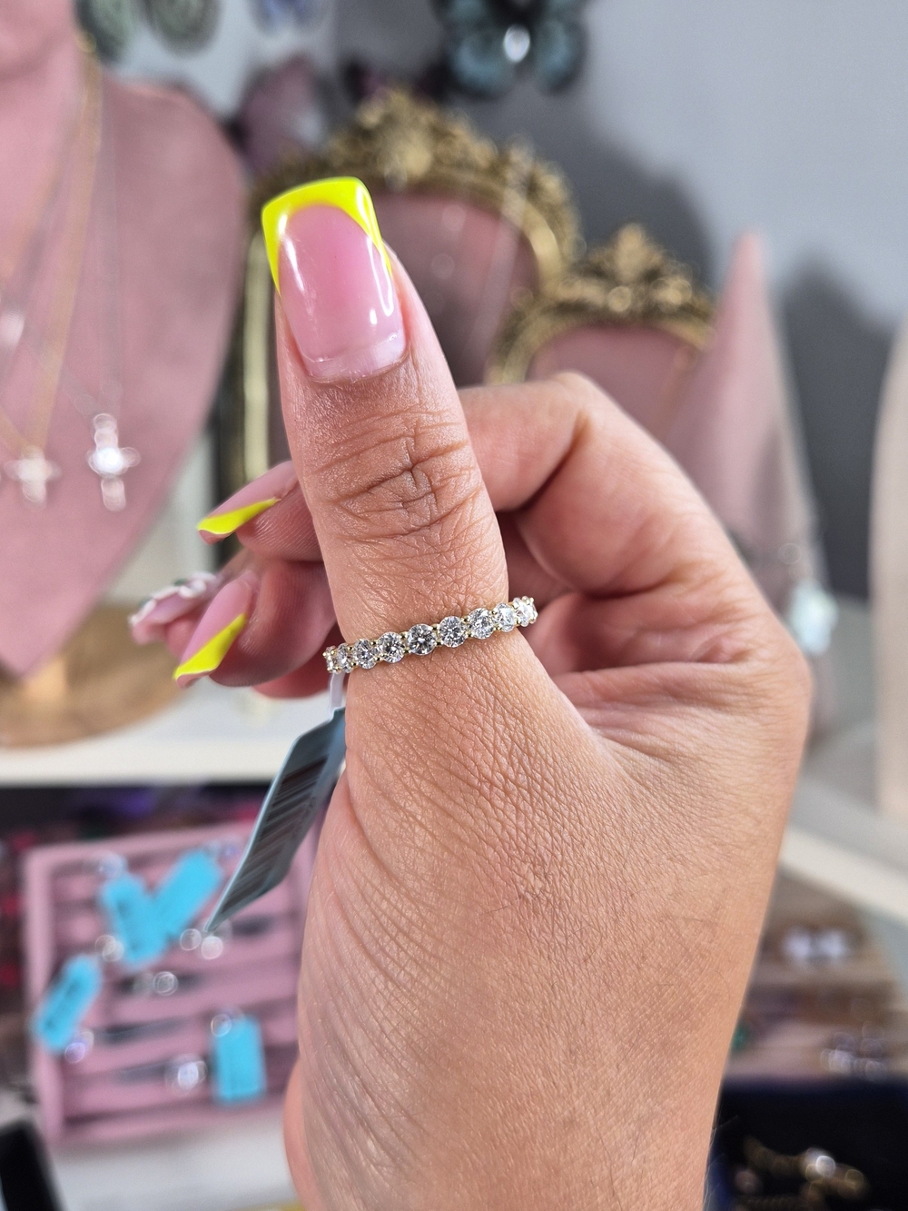 925 Moissanite Eternity Band Size 7 2.30ct
